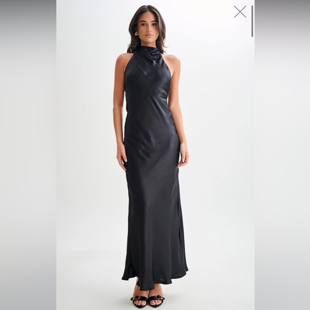 Meshki Black Backless Maxi Dress